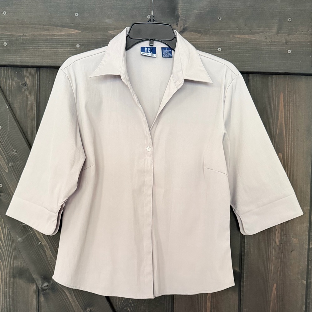 DCC Women's Taupe Button-Down Shirt